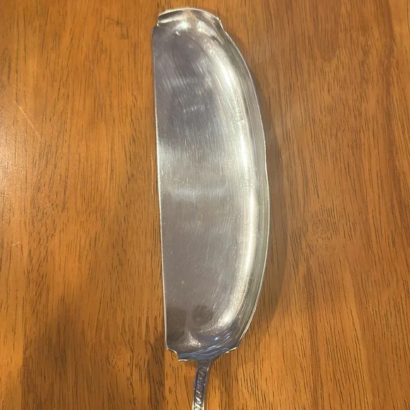 Gorham Co silver plated large fish serving spoon. PAV engraved - Picture 4 of 8